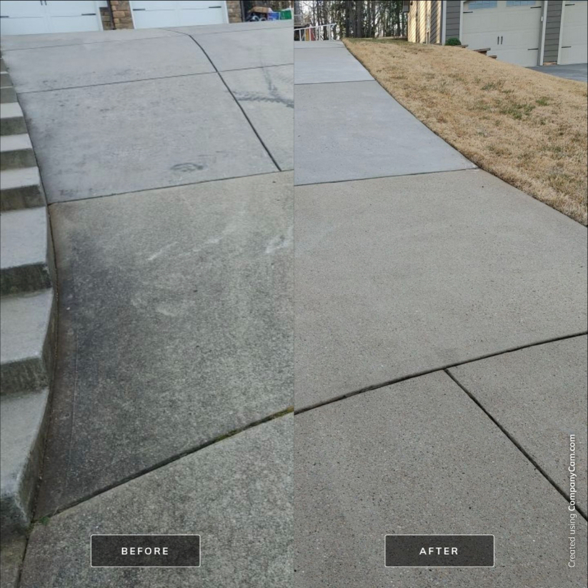 Concrete Cleaning in Raleigh, North Carolina by No Pressure Power Wash